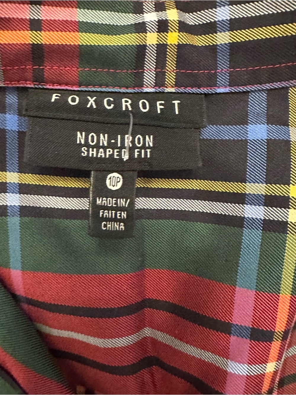 Foxcroft Multicolor Tartan Button-Down Shirt